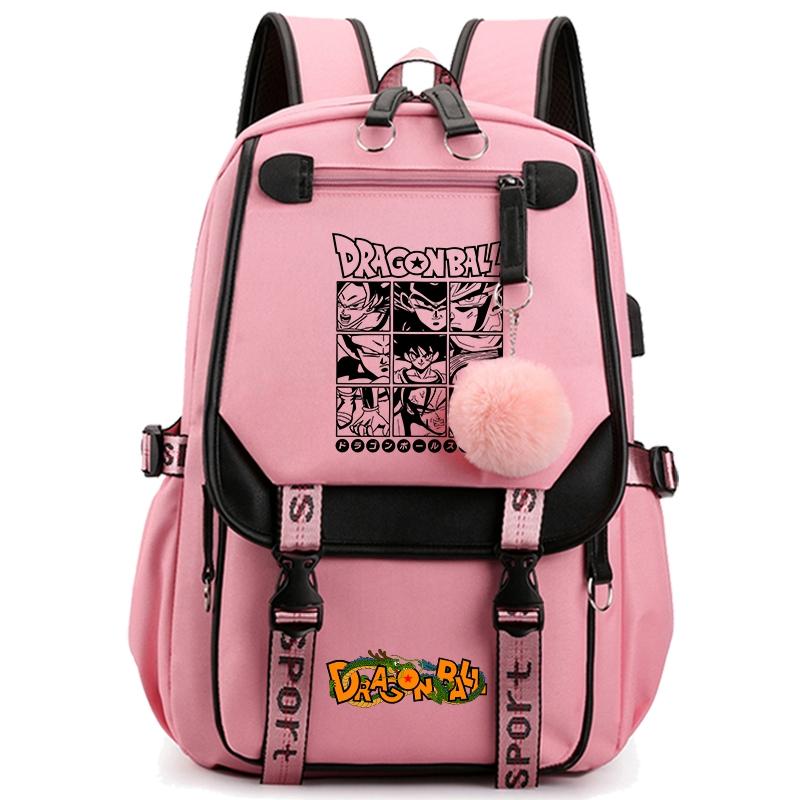 Anime Dragon Ball Backpack for Women Canvas Laptop Bag Back To Schoolbag for Teenager Girl Schoolbag Women Travel Bag Mochila