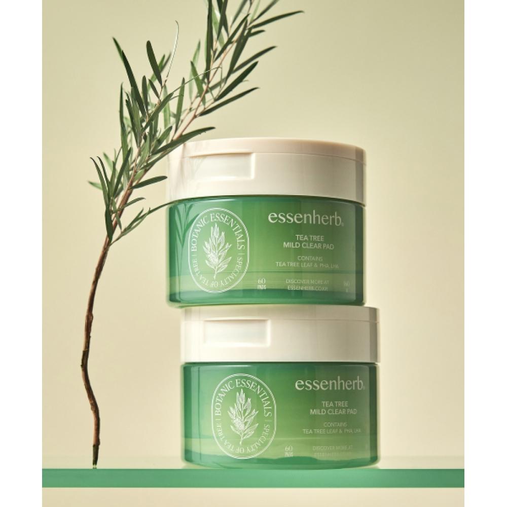 Essenherb Tea Tree Mild Clear Pad 60pcs 2ea NONE