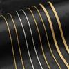 Vintage No Tarnish 14K Gold Filled Snake Chains Permanent Bracelet Necklace Making Jewelry Bulk Chains