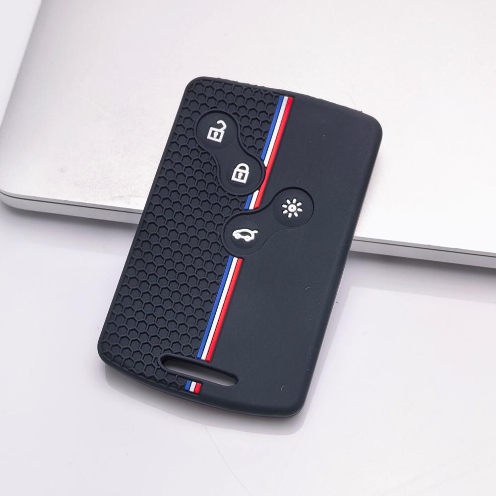 Key Fob Cover for Renault Kadjar Koleos Megane Talisman Scenic Anti-Scratch Guard Shockproof Protection Soft Grip Texture Responsive Button Touch чёрный