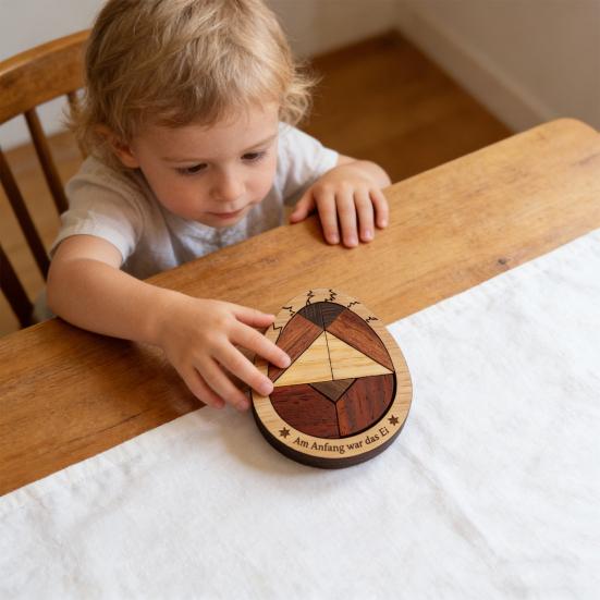 Quebra-Cabeça de Ovo Brinquedo Educativo para Crianças Mini Quebra-Cabeça de Madeira Estimula a Criatividade Pensamento Lógico Habilidades Manuais Quebra-Cabeça Estilo Montessori
