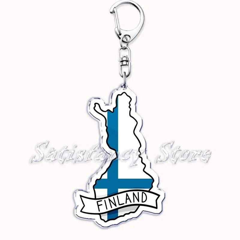 France Scotland Country Maps with Name Acrylic Keychains Keyring for Accessories Bag Pendant Key Chain Ring Jewelry Friend Gifts