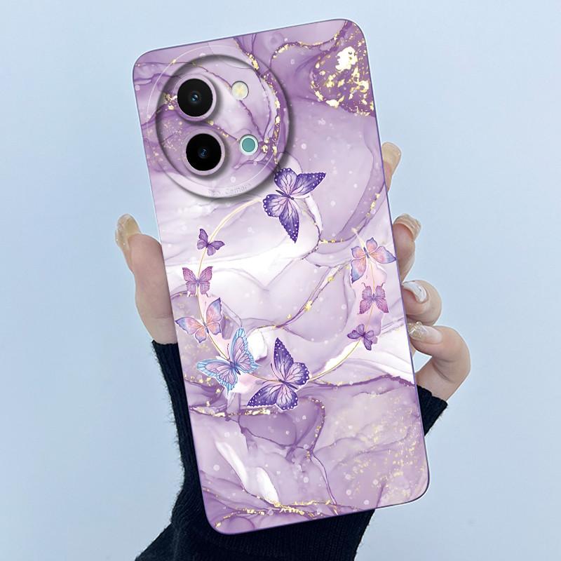 Case For Vivo Y38 Y58 T3X 5G Cute Panda Sweet Girls Silicone Soft Back Cover for VivoY38 VivoY58 5G Bumper Protective Casing