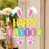 Funny Cartoon Easter Door Hanging Colorful Paper Easter Party Door Sign Handmade Rabbit Door Wall DIY Pendants Garden Decoration