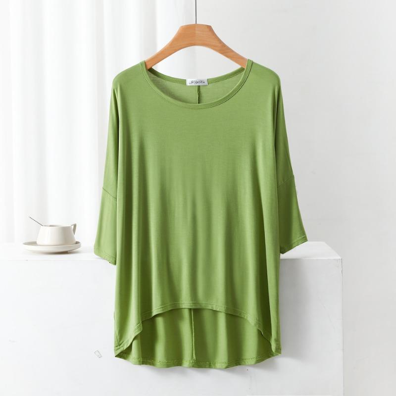 Loose Three Quarter Sleeve T-shirt for Women Summer Thin Round Neck Simple Versatile Top Base Layer T-Shirts Women’s