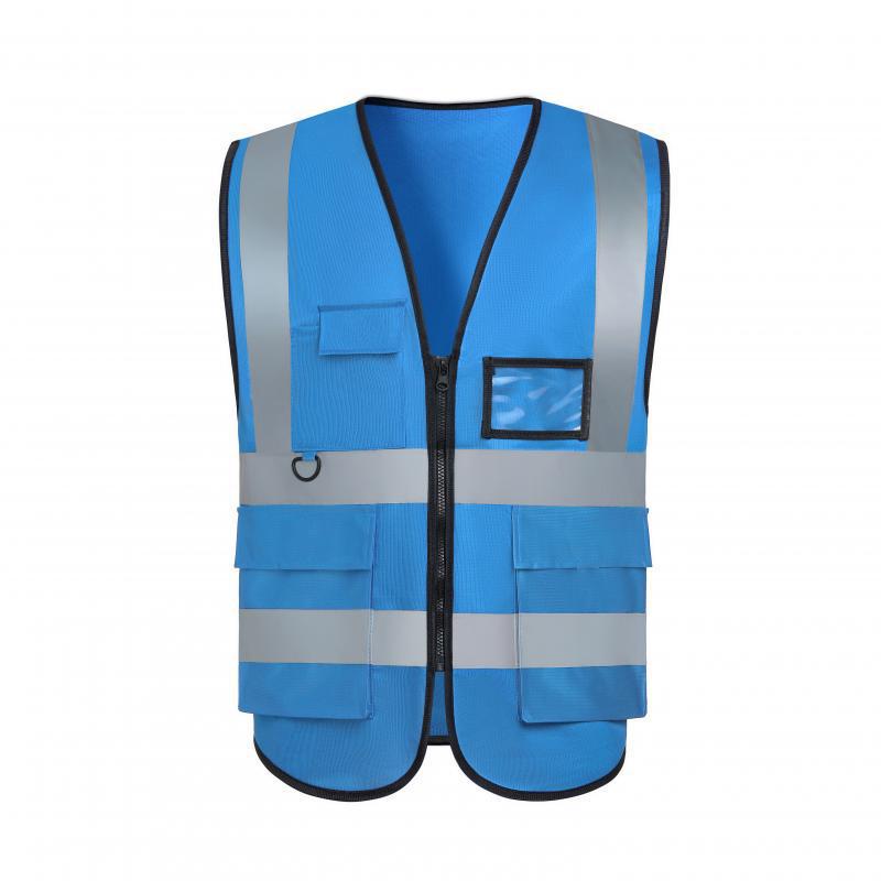 Custom Reflective Safety Vest with Logo for Nighttime Construction and Sanitation Workers