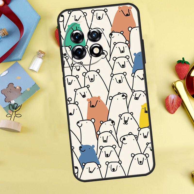 Grizzly Bear Case For OnePlus 12R 10R 13R 13T 15 13 12 11 10 9 10T 8T Nord CE 5 2 3 4 Lite N20 N30 Cover