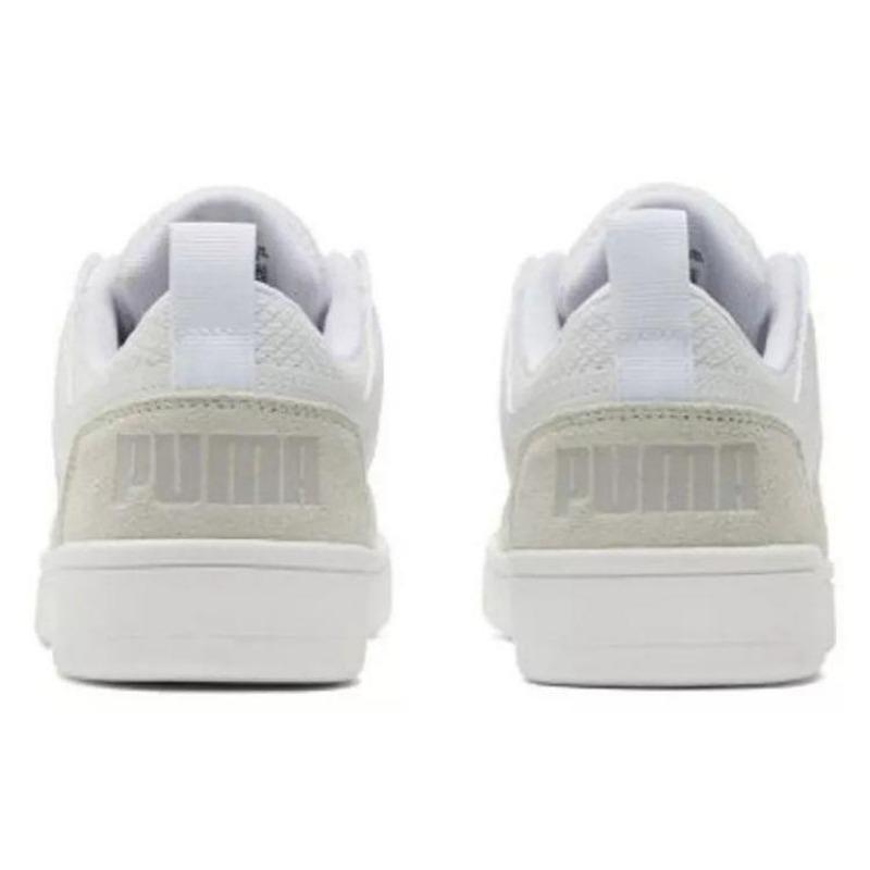 PUMA Rebound Layup Lo Mesh Lightweight Low Skate Shoes Unisex White Grey 370914-06