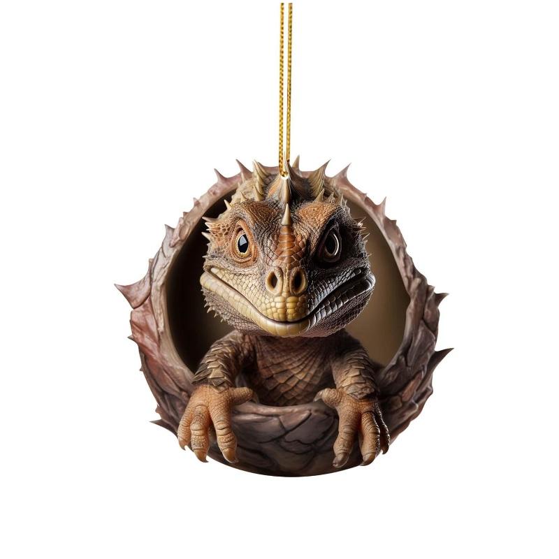 New Christmas Dragon Egg Car Ornament Cartoon Style Acrylic/glass Material Interior Decoration