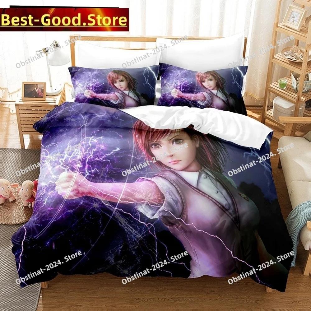 3D Anime A Certain Magical Index Bedding Set Duvet Cover Full Queen King Size Pillowcase Printed Aldult Kid Bedroom Single Twin
