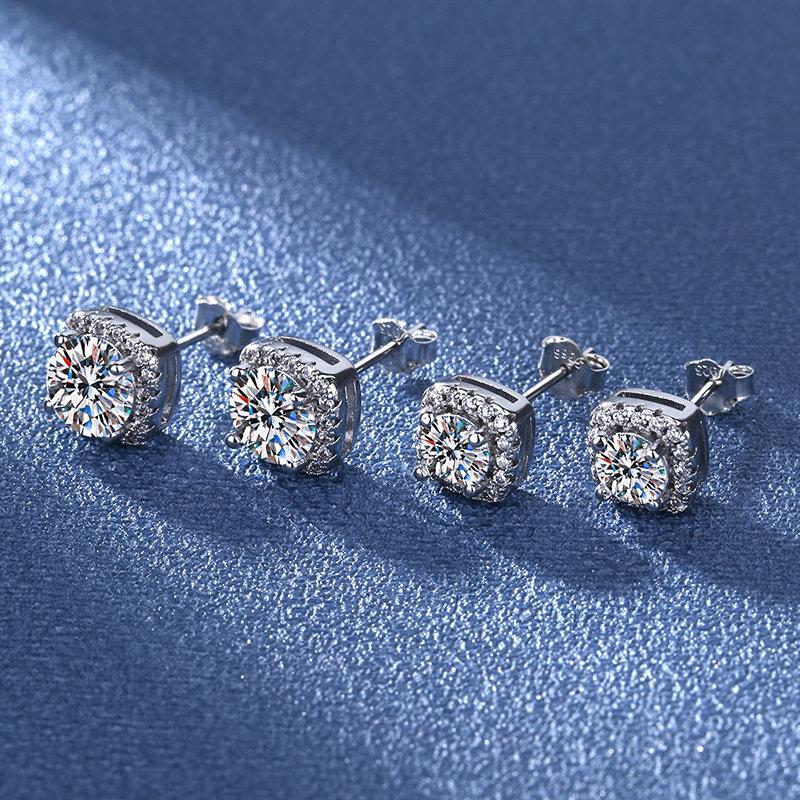 2026 Modetrend Quadratische Tasche Damen Ohrstecker mit Zirkonia eingelegt Schmuck Ohrringe Damen Ohrringe