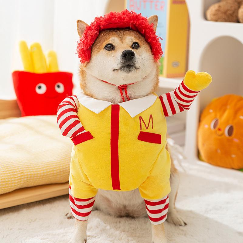 Autumn and Winter Small and Medium-sized Dog Teddy Than Bear Funny Feet Into A Cat Pet Dog Clothes