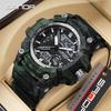 Sanda Men's Multifunctional Camouflage Outdoor Sports Watch – Waterproof with Dual Display and Alarm Clock.