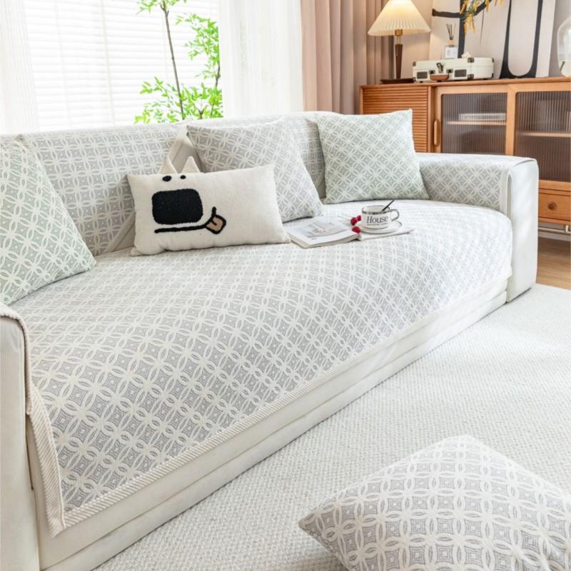 Autumn Home Chenille Coin Printed Slipcover Funda Sofa Mat Non-slip Sofa Cushion Couch Sofa Covers Mat