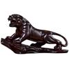 Ebony Zodiac Animal Statues - Hand-Carved Wooden Ornaments 