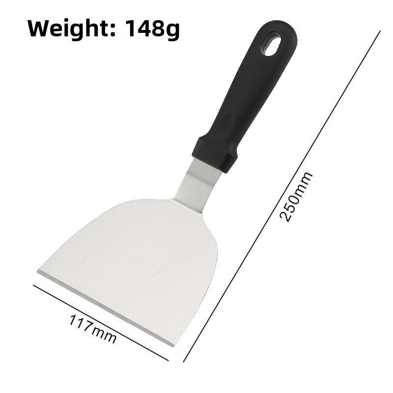 Stainless Steel Steak And Pancake Spatula With Long Handle For Home Kitchen Cooking