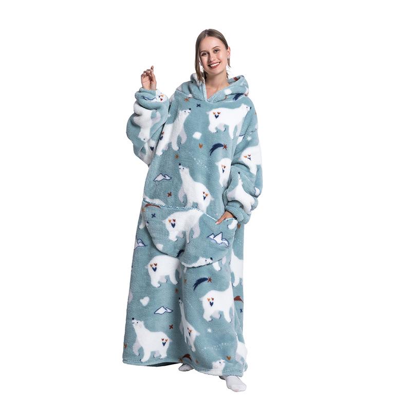Oversized Wearable Warm Blanket Hoodie Sweater