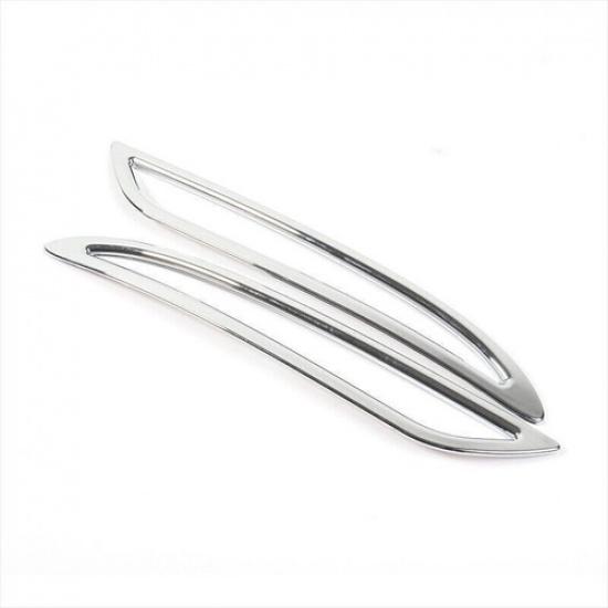 Chrome ABS Rear Fog Lamp Light Strip Trim 2PCS Fit For Tesla Model S 2012-