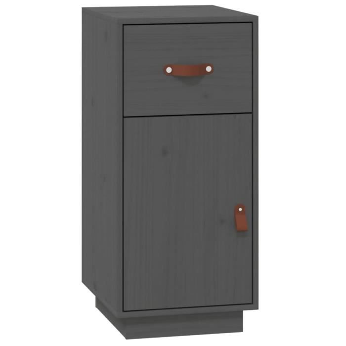820124 vidaXL Buffet Grey 34x40x75 Cm Solid Pine Wood
