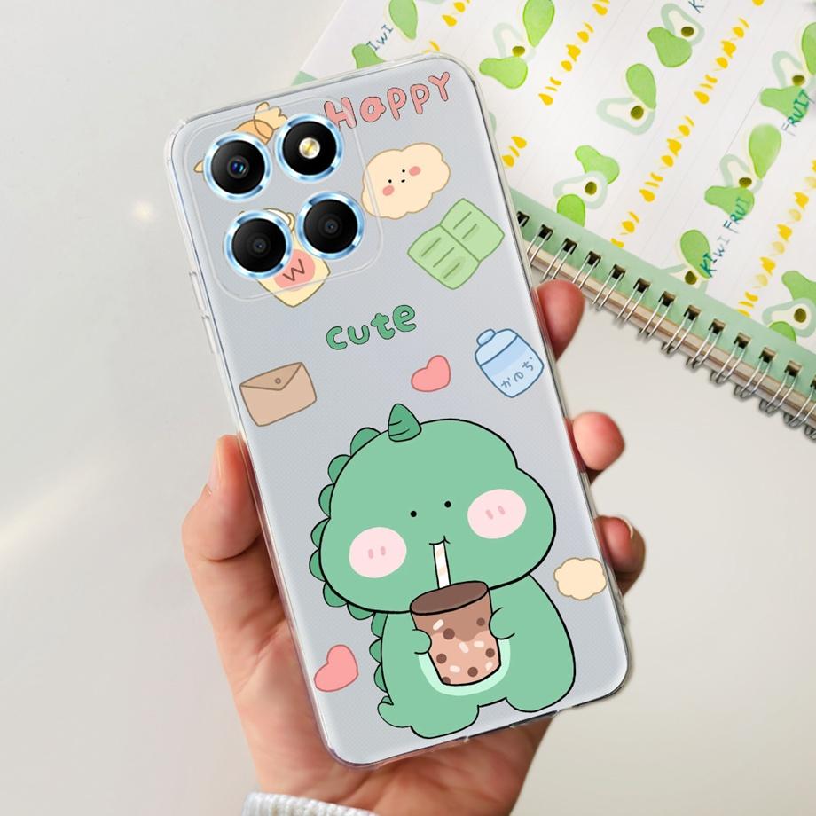For Huawei Honor X6 X6S Case Honor X8 5G Cover Soft TPU Silicone Matte Phone Bumper For HonorX6 X 6S Coques Butterfly Flower Bag