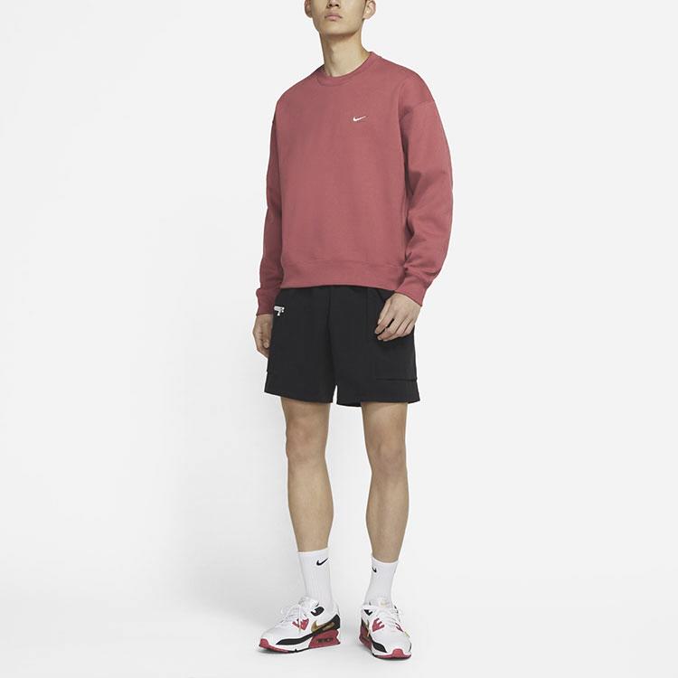 Nike Lab Fleece Crew Sweatshirt Men Tops Red DA0318-661