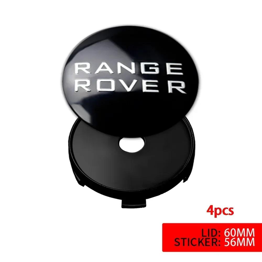 56/60MM Car Styling Aluminum Wheel Center Hub Caps Sticker Accessories For Land Rover Discovery 3 Defender Range Rover Velar SVR