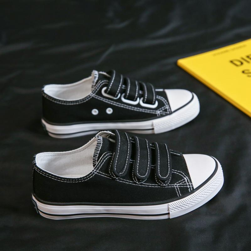 Spring NEW Low Top Magic Stick Canvas Shoes Female Ins Student Board Shoes White Shoes