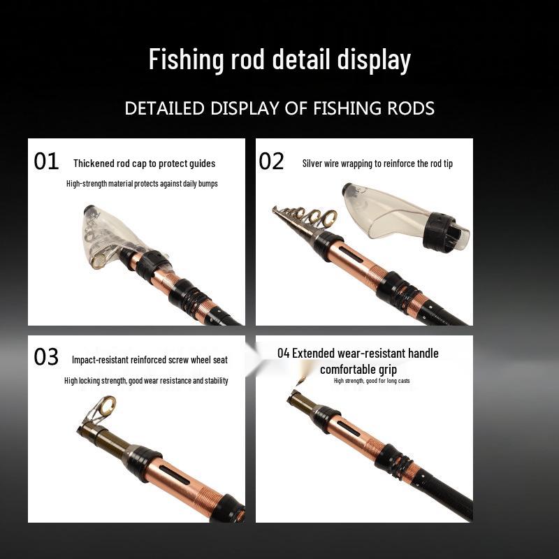 Compact Ultra-Hard Sea Casting Rod Set - Short Section, Long-Casting Pen Lure Rod