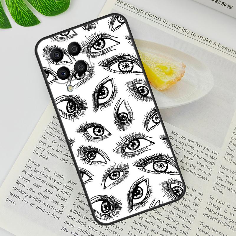 Scary Face Eyes Case For Samsung Galaxy M12 M11 M13 M14 M15 M06 M16 M36 M56 M31 M53 M32 M52 M35 M55 M34 M54