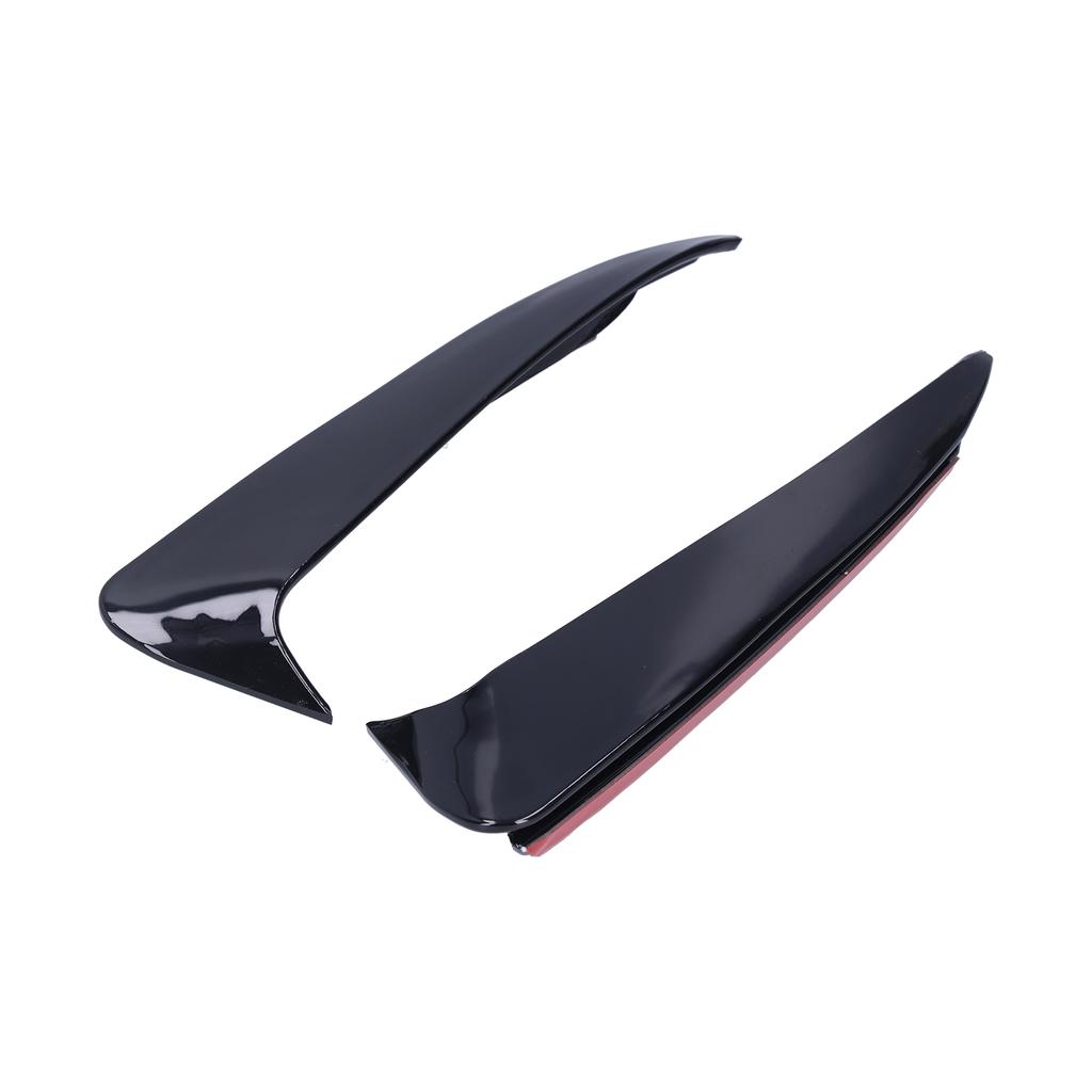 2pcs Rear Bumper Spoiler Side Canard Left Right Fit for MercedesBenz C Class W205 C180 C200(Noir brillant )