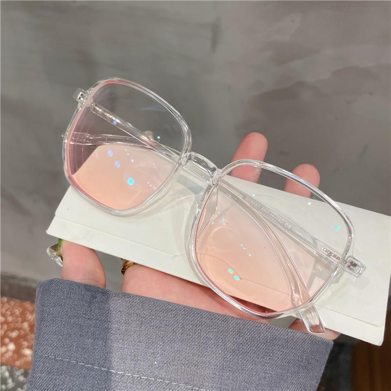 Blush Pink Anti-Blue Light Anti-Radiation Myopia Glasses for Women - Korean Style Trendy Eyewear, Prescription Optional.