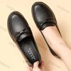 Sapatos Casuais Femininos Couro Bico Redondo Slip on Mocassins Rasos Plataforma Tênis Sapatilhas Femininas Antiderrapantes Novo Design Sapatos Solteiros