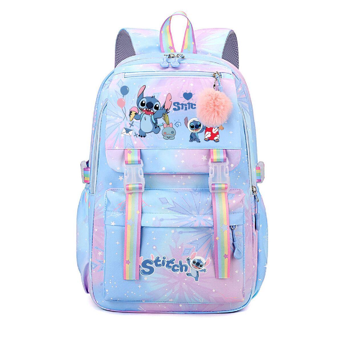 Junior High School Students Large-Capacity Student Schoolbag Rainbow Printing Small Fresh Backpack No specifications