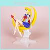 Sailor Moon Tsukino Usagi Anime Handicraft Model With Clear Base For Birthday Cakes And Collectors