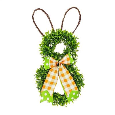 Hasenkranz Dekor Festival Veranda Ornament Frühlingssaison Schild Partyzubehör Osterkranz für Bauernhaus Eingangsbereich Fenster Wand