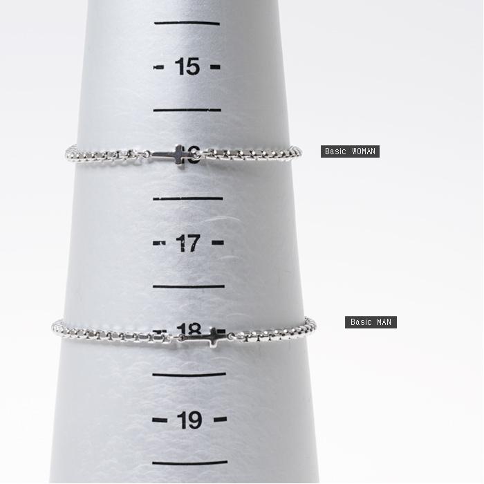 Jbans Classic Surgical Steel Cross Cube Chain Couple Bracelet (C1701-Ac335Sv)