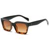 Trendy Unisex Square Sun Glasses Luxury Brand Design Hip Hop Big Frame Sunglasses Ladies Cool Popular Leopard Women Shades UV400