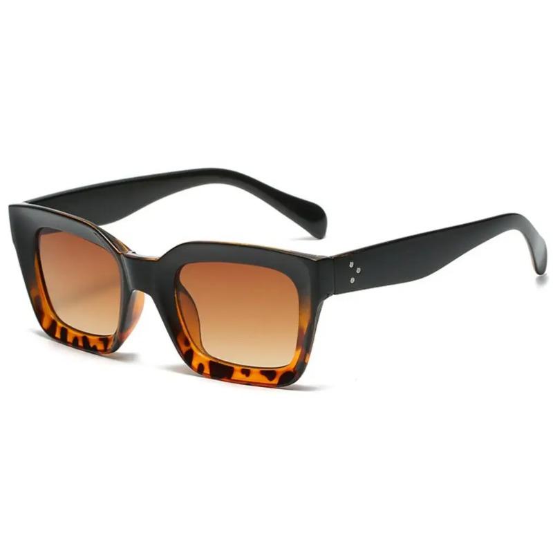 Trendy Unisex Square Sun Glasses Luxury Brand Design Hip Hop Big Frame Sunglasses Ladies Cool Popular Leopard Women Shades UV400
