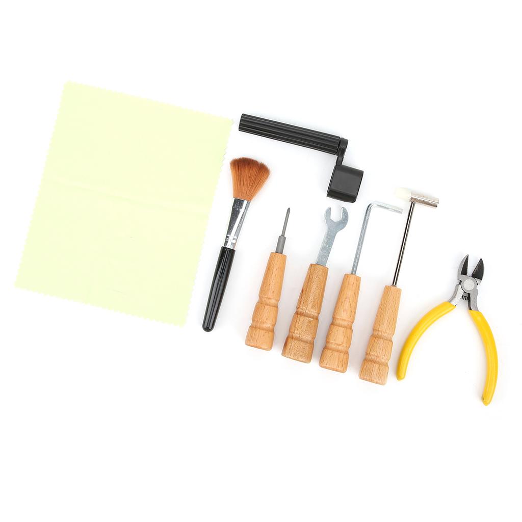 8Pcs Guitar Repair Tool Luthier Maintenance Set Kit Accessory with Hammer Brush Plier GT‑28