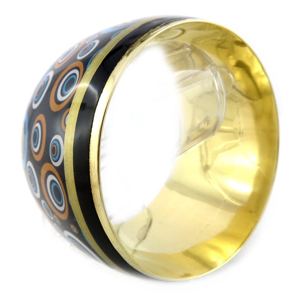 Les Trésors De Lily [M4180] - Designer Bracelet 'Bohemian Rhapsody' Blue Orange Black