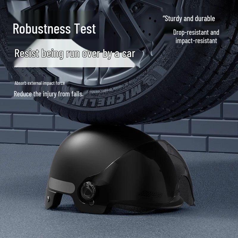 Unisex Summer Electric Vehicle Half Helmet for All-Season Use - Motorcycle Safety Helmet
