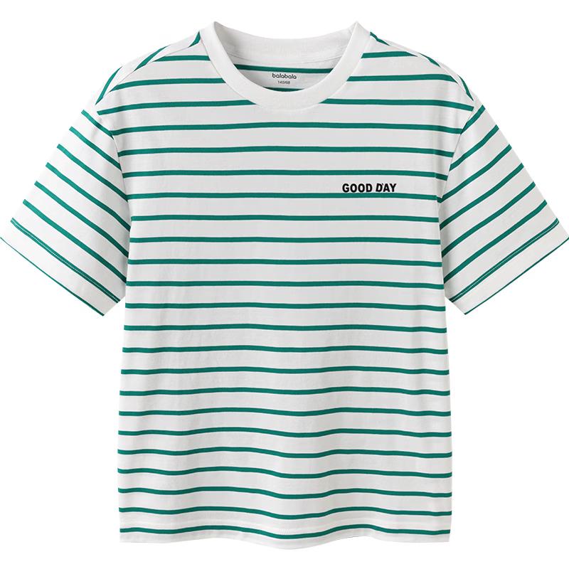 Balabala Kids  Striped Quick-Dry Short Sleeve T-Shirt 140