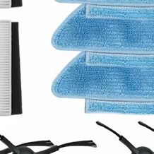 For Aonus I8 Robot Vacuum Replacement Parts Kit With Main Brush Side Brushes Filters And Mop Cloths Compatible With T10s -Q6 SE