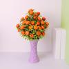 Vivid Appearance Realistic Artificial Fruit Artificial Orange Lemon Tree with Green Leave Branch Home Decor