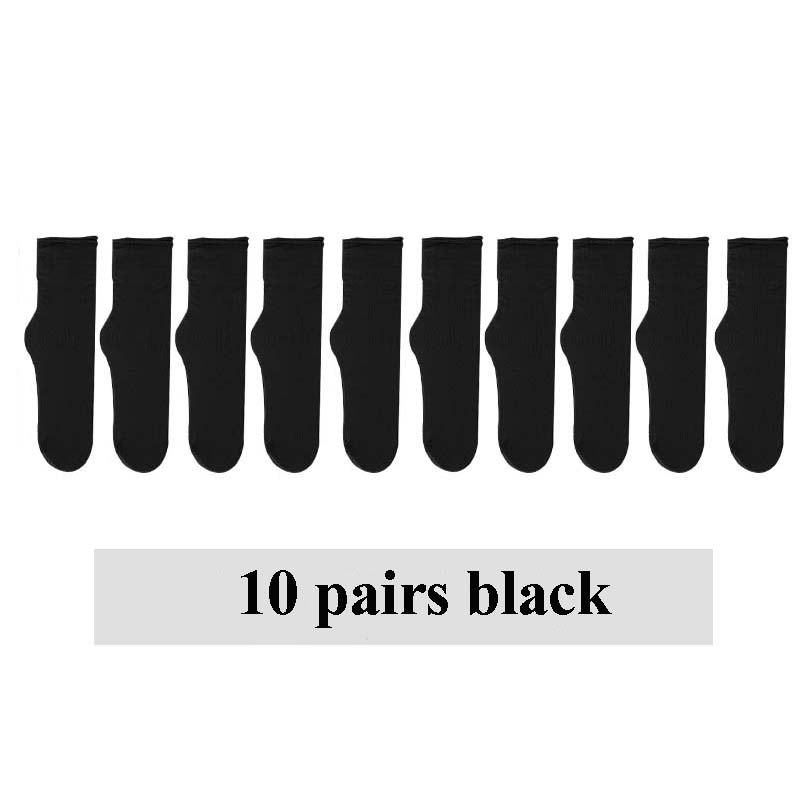 

10 пар женских удобных носков средней длины, конфетных цветов, сладкие дышащие носки One Size