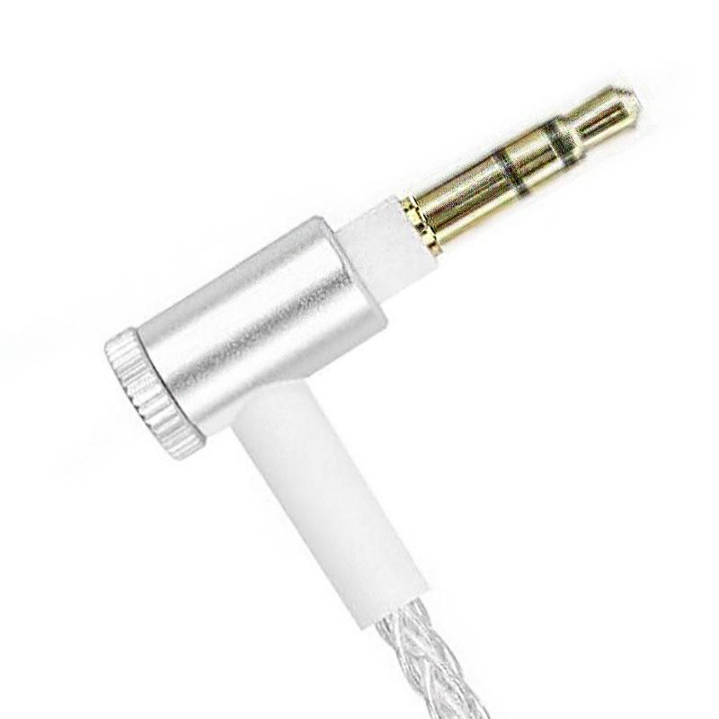 0.78mm Pin Silver Plated Sound Cable Braided PVC Design for TF10 Enhances Music Quality and Secure Connection