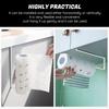 Under Cabinet Paper Towel Holder - Embedded Roll Dispenser for Kitchen with Adhesive Mount - No Drill Hanging Storage Rack for Tissue and