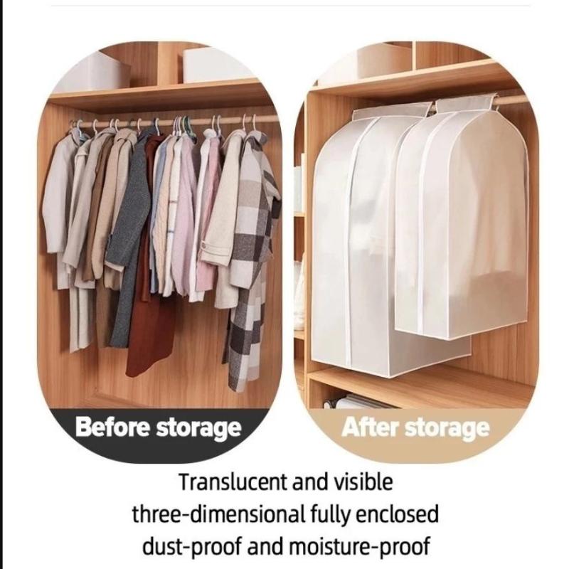 Büyük Kapasiteli Giysi Toz Örtüsü Giysi Saklama Asılı Giysi Elbise Takım Elbise Palto Kalınlaştırma