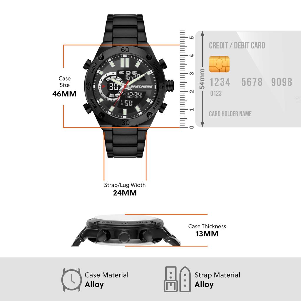 Skechers Alloy Watch SR5158 Men's Analog-Digital