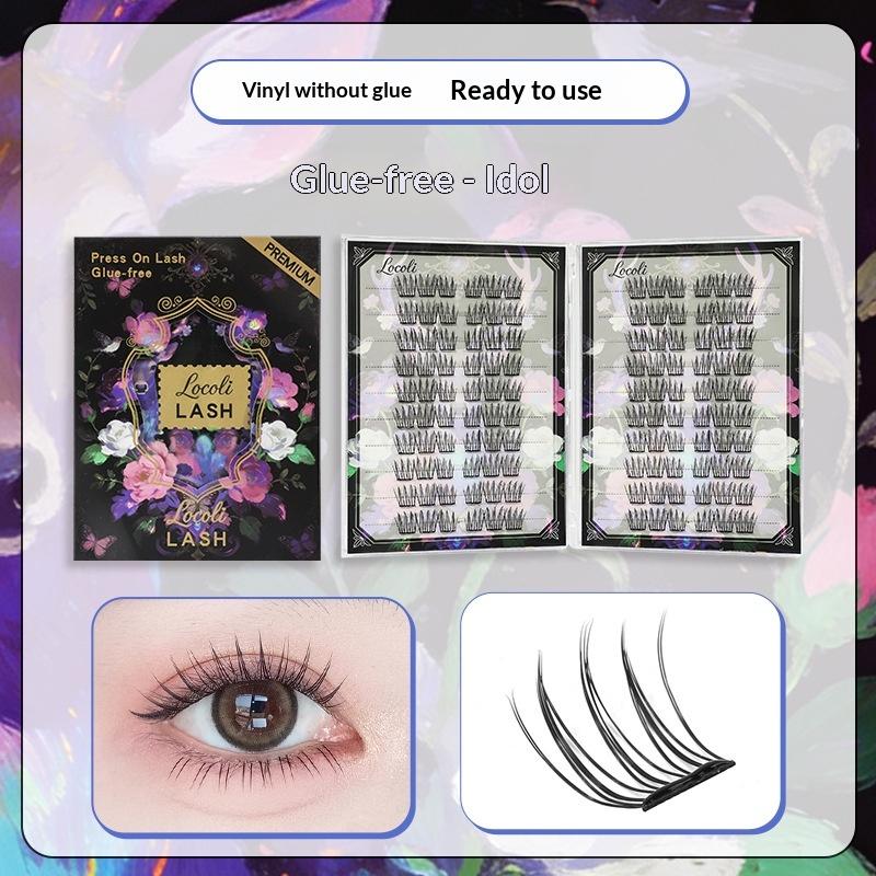 120/200/240 Clusters Glue Free Cluster Eyelashes Natural Fluffy Perfect For Daily Makeup Party Wedding Travel